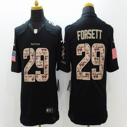 2015 nike Baltimore Ravens Justin Forsett 29 black usa flag limited nfl jersey