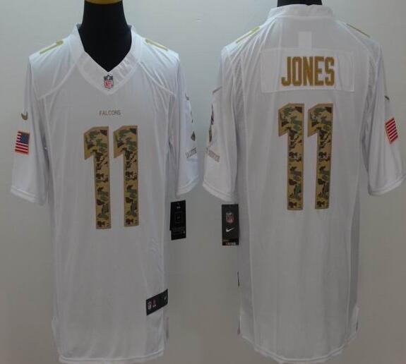 2016 Atlanta Falcons 11 Julio Jones Nike White Salute To Service Limited Jersey