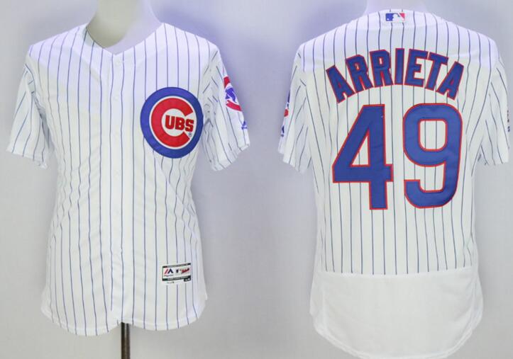 2016 Chicago Cubs 49 Jake Arrieta Flexbase Authentic Collection white men mlb Baseball Jersey
