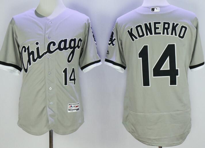 2016 Chicago White Sox 14 Paul Konerko Flexbase Authentic Collection grey men mlb Baseball Jersey