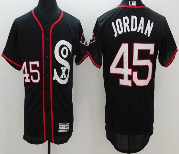 2016 Chicago White Sox 45 Jordan black Flexbase Authentic Collection men baseball mlb jerseys