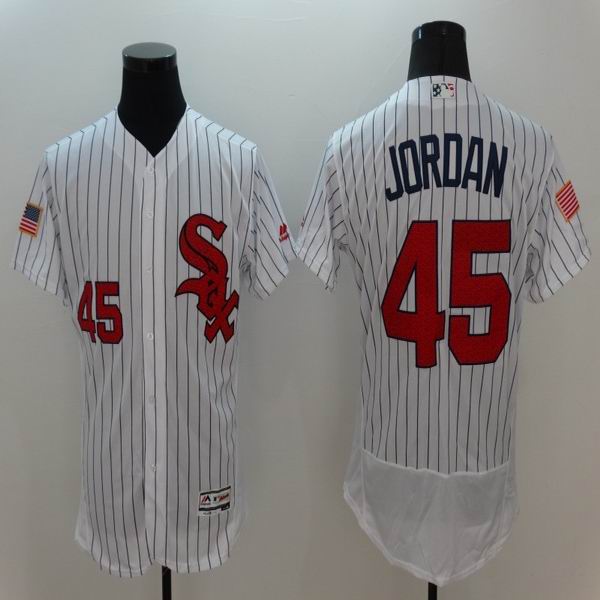 2016 Chicago White Sox 45 Jordan white Flexbase Authentic Collection men baseball mlb jerseys (1)