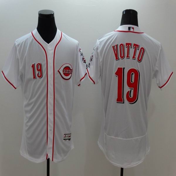 2016 Cincinnati Reds 19 Joey Votto white elite men baseball mlb jersey