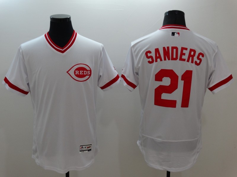 2016 Cincinnati Reds 21 Reggie Sanders white elite men baseball mlb jerseys