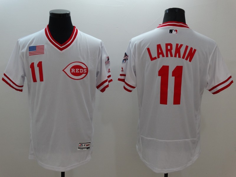 2016 Cincinnati Reds Devin 11 Barry Larkin white elite men baseball mlb jerseys