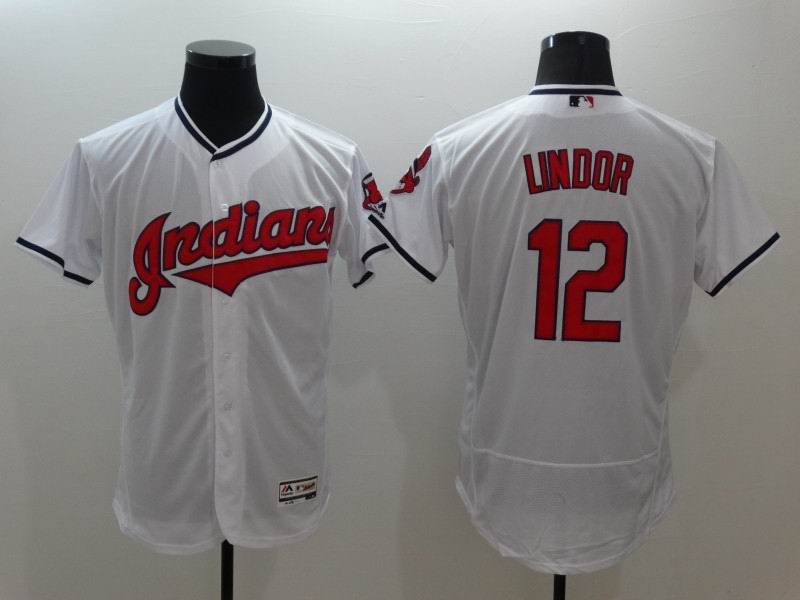 2016 Cleveland Indians 12 Francisco Lindor white Flexbase Authentic Collection men baseball mlb Jersey