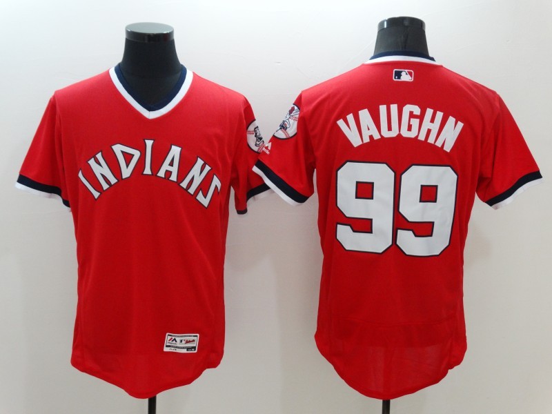 2016 Cleveland Indians 99 Ricky Vaughn throwback red Flexbase Authentic Collection men baseball mlb Jersey