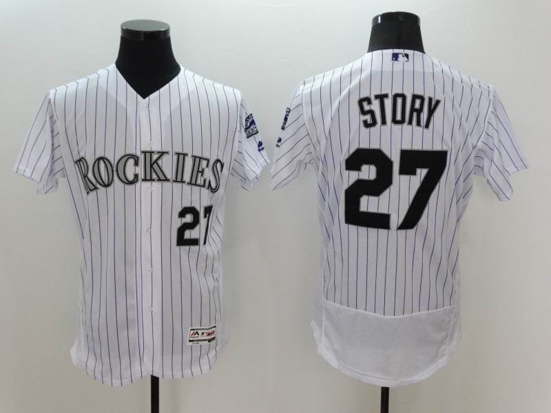 2016 Colorado Rockies 27 Trevor Story white Flexbase Authentic Collection men baseball mlb Jersey