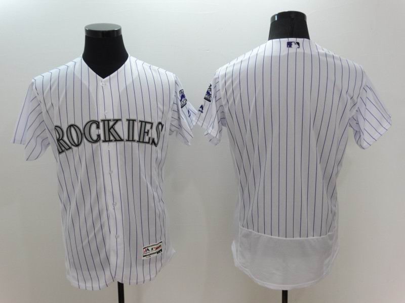 2016 Colorado Rockies blank white Flexbase Authentic Collection men baseball mlb Jersey