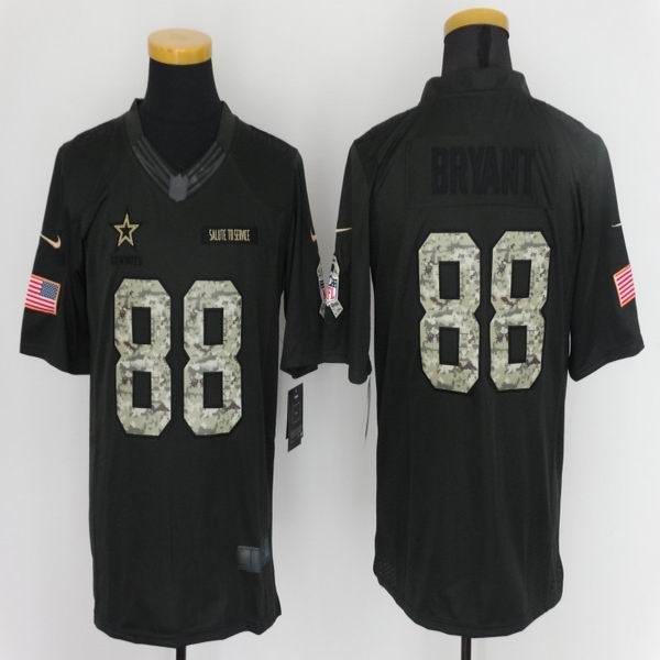 2016 Dallas Cowboys 88 Dez Bryant Nike Green Salute To Service Limited Jersey