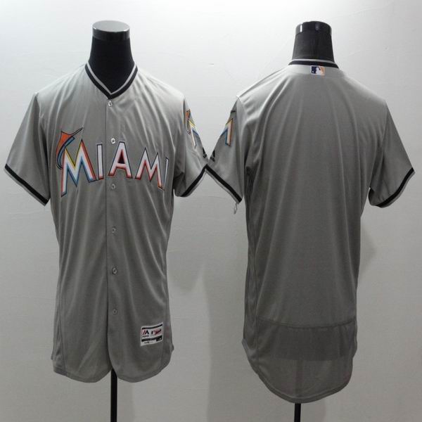 2016 Florida Marlins blank gray Flexbase Authentic Collection Jersey