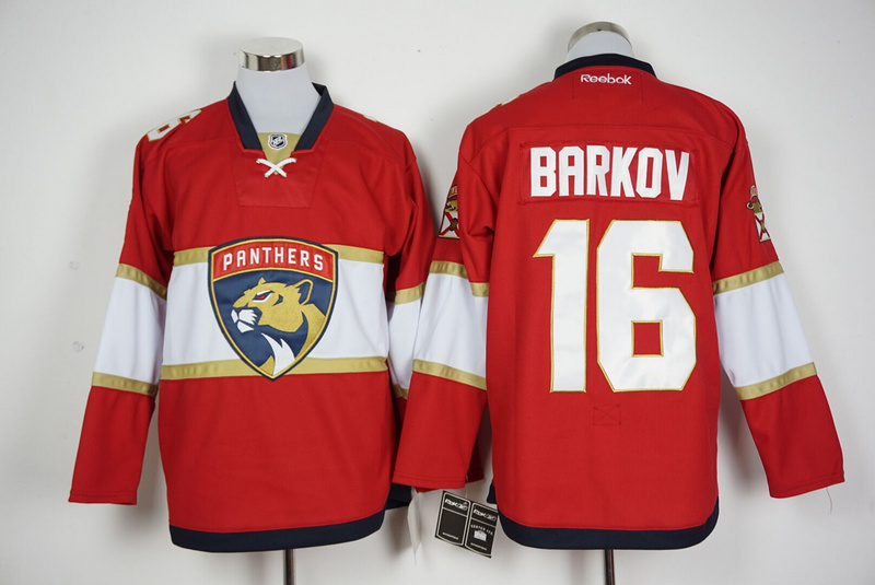 2016 Florida Panthers 16 Aleksander Barkov Red men nhl ice hockey  jerseys