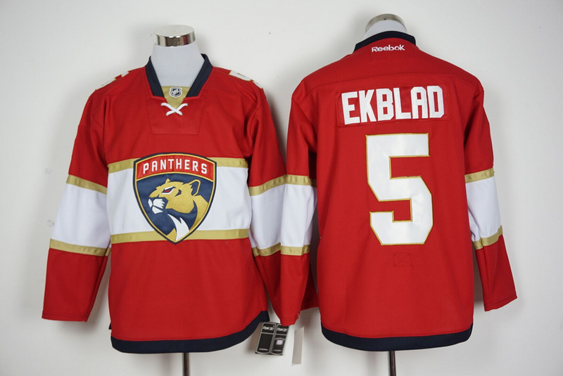 2016 Florida Panthers 5 Aaron Ekblad Red men nhl ice hockey  jerseys