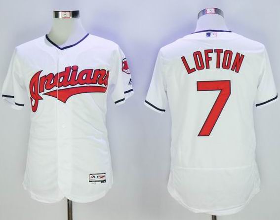 2016 Indians 7 Kenny Lofton white Flexbase Authentic Collection men baseball mlb Jersey