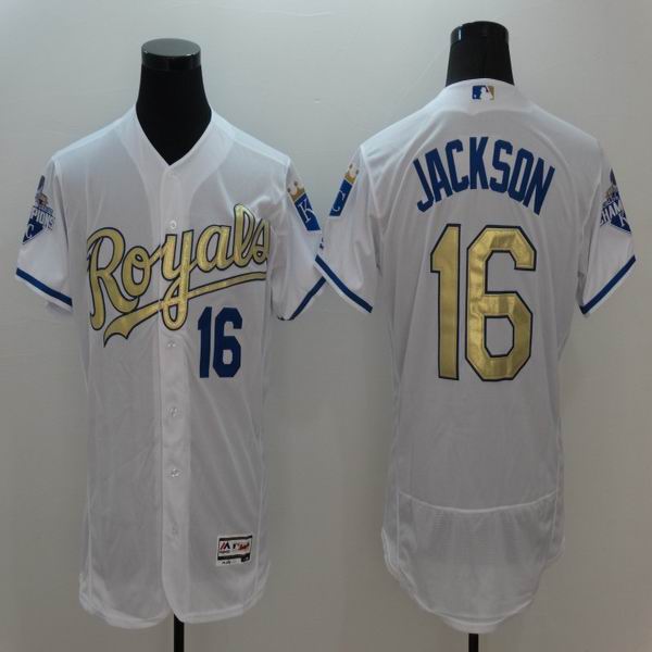 2016 Kansas Royals 16 B.jackson white Flexbase Authentic Collection men baseball mlb Jersey