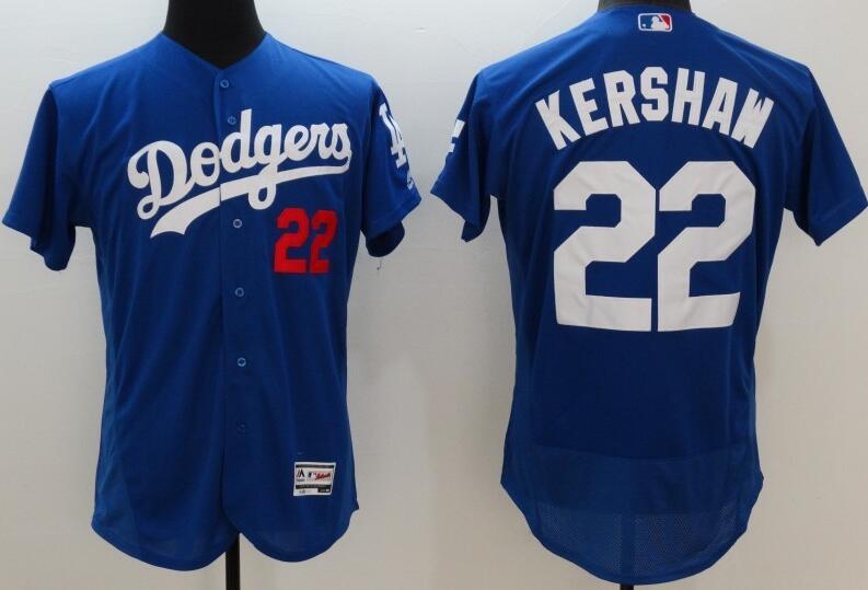 2016 Los Angeles Dodgers 22 Clayton Kershaw blue elite men baseball mlb jersey