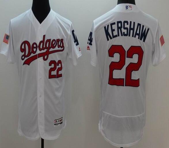 2016 Los Angeles Dodgers 22 Clayton Kershaw white Flexbase Authentic Collection men baseball mlb Jersey(1)