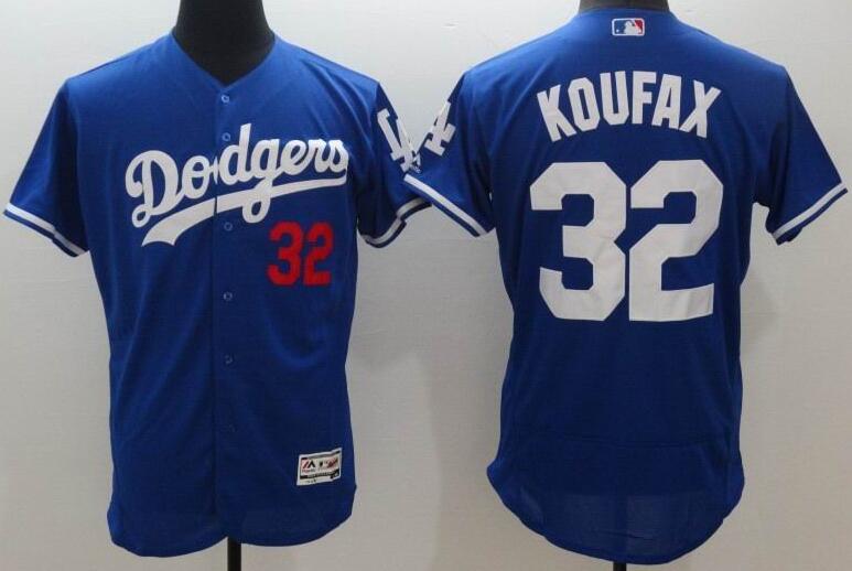 2016 Los Angeles Dodgers 32 Sandy Koufax blue men baseball mlb jerseys