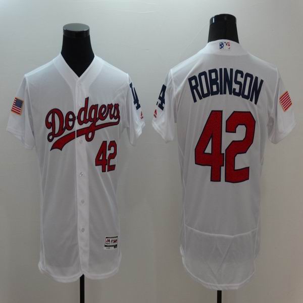 2016 Los Angeles Dodgers 42 Jackie Robinson white Flexbase Authentic Collection men baseball mlb Jersey(1)