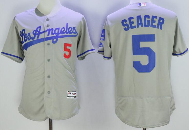 2016 Los Angeles Dodgers 5 Corey Seager gray Flexbase Authentic Collection men baseball mlb Jersey