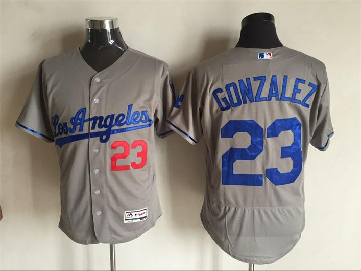2016 Los Angeles Dodgers Adrian Gonzalez 23 gray Flexbase Authentic Collection men baseball mlb Jersey