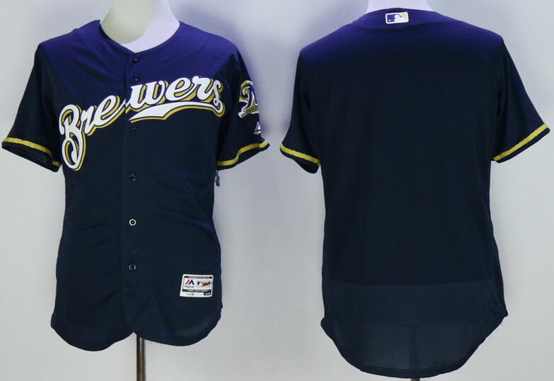 2016 Milwaukee Brewers blank blue Flexbase Authentic Collection Jersey