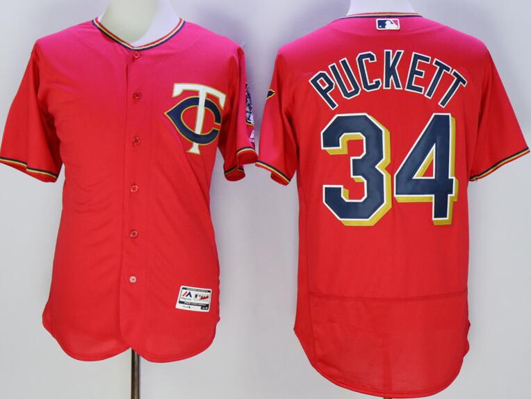 2016 Minnesota Twins 34 kirby puckett red elite  men mlb baseball jersey