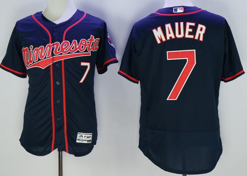 2016 Minnesota Twins 7 Joe Mauer blue elite  men mlb baseball jersey