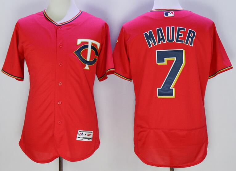 2016 Minnesota Twins 7 Joe Mauer red elite  men mlb baseball jersey