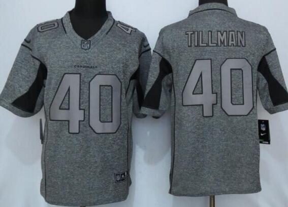2016 New Nike Arizona Cardinals 40 Tillman Gray Men Stitched Gridiron Gray Limited Jersey