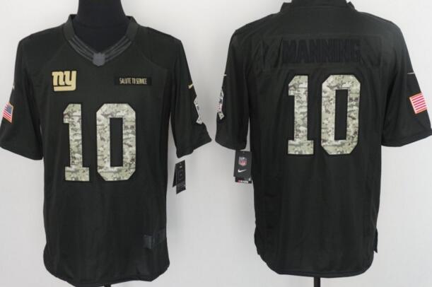 2016 New York Giants 10 Eli Manning Nike Green Salute To Service Limited Jersey