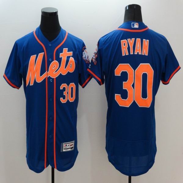 2016 New York Mets 30 Nolan Ryan blue Flexbase Authentic Collection men mlb baseball Jersey