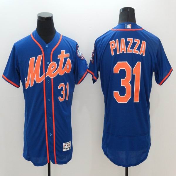 2016 New York Mets 31 Mike Piazza blue Flexbase Authentic Collection men mlb baseball Jersey