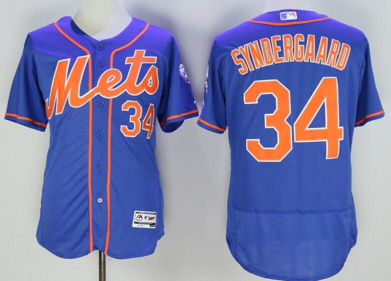 2016 New York Mets 34 Noah Syndergaard blue Flexbase Authentic Collection Jerseys
