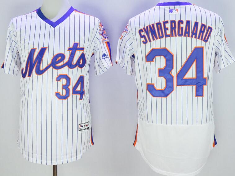 2016 New York Mets 34 Noah Syndergaard white elite baseball jerseys