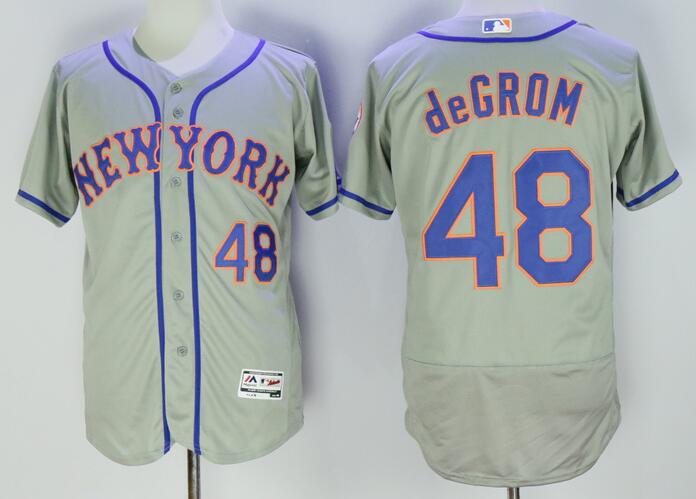 2016 New York Mets 48 Jacob DeGrom grey Flexbase Authentic Collection Jersey