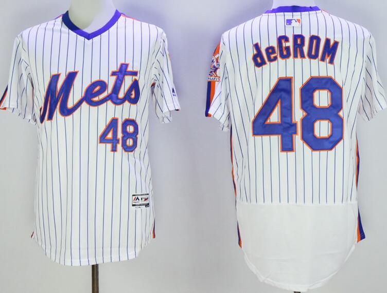 2016 New York Mets 48 Jacob DeGrom white Flexbase Authentic Collection Jersey