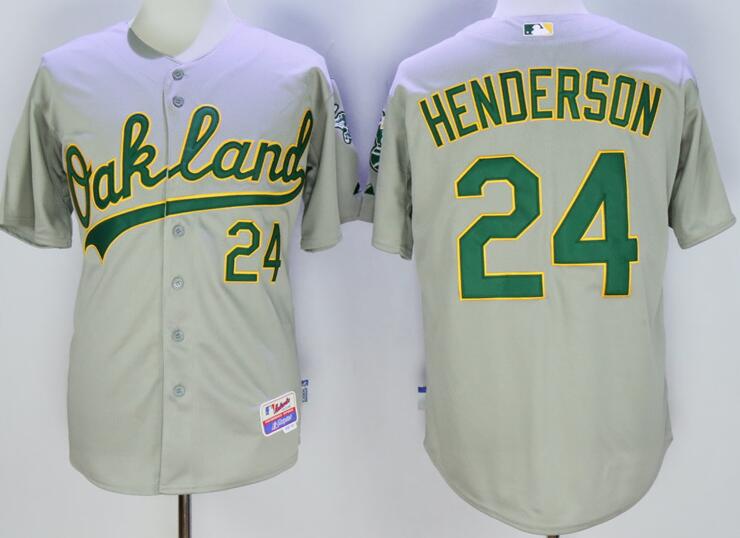 2016 Oakland Athletics 24 Rickey Henderson Gray Flexbase Authentic Collection Jersey