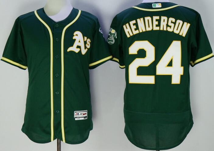 2016 Oakland Athletics 24 Rickey Henderson green Flexbase Authentic Collection baseball mlb Jersey