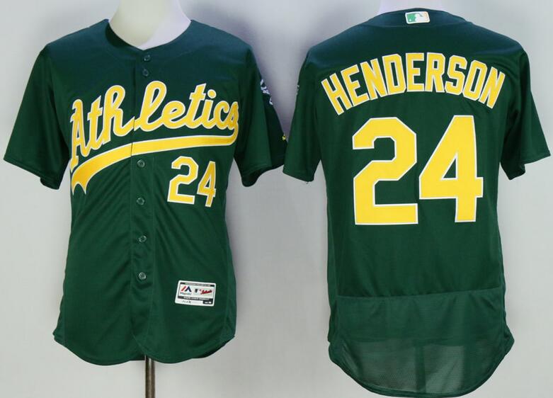 2016 Oakland Athletics 24 Rickey Henderson green Flexbase Authentic Collection baseball mlb Jerseys
