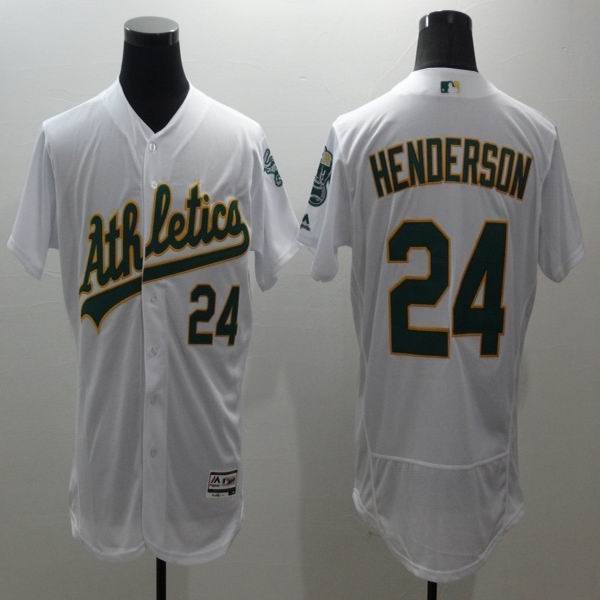 2016 Oakland Athletics 24 Rickey Henderson white Flexbase Authentic Collection baseball mlb Jersey