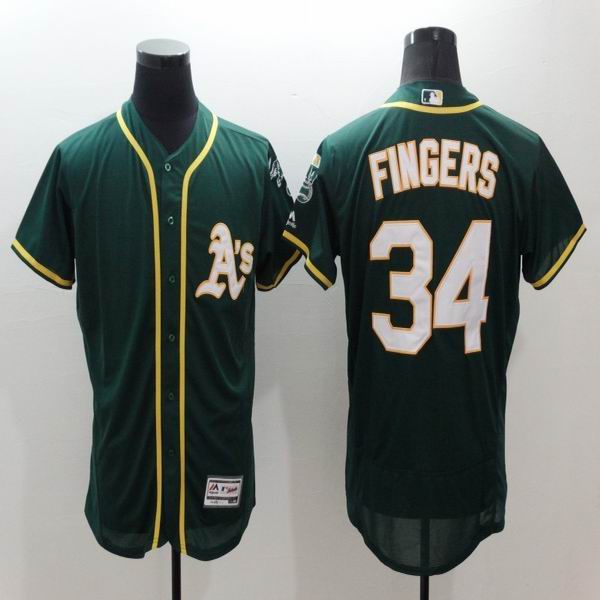 2016 Oakland Athletics Rollie Fingers 34 green Flexbase Authentic Collection baseball mlb Jersey
