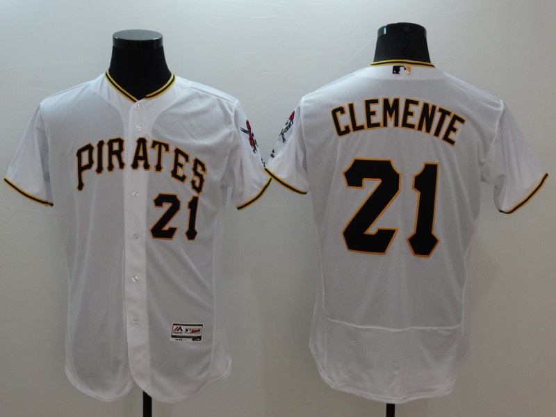 2016 Pittsburgh Pirates 21 Roberto Clemente white elite baseball jersey