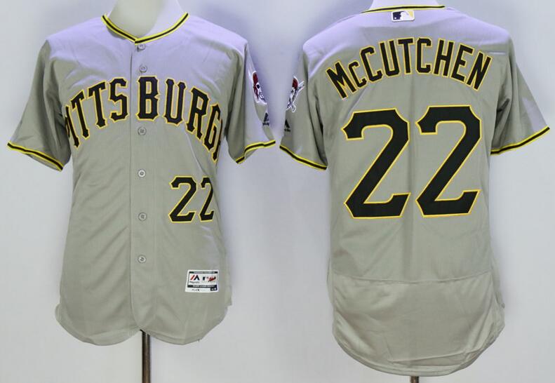2016 Pittsburgh Pirates 22 Andrew McCutchen gray elite men baseball mlb jersey