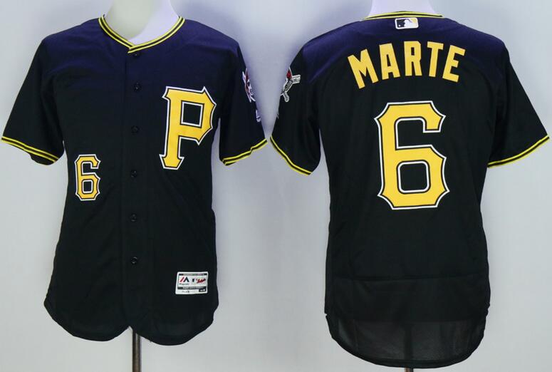 2016 Pittsburgh Pirates 6 Starling Marte black elite baseball jersey