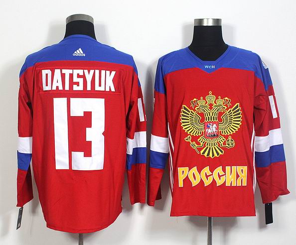 2016 Russia team World Cup Pavel Datsyuk red Ice Hockey Jerseys