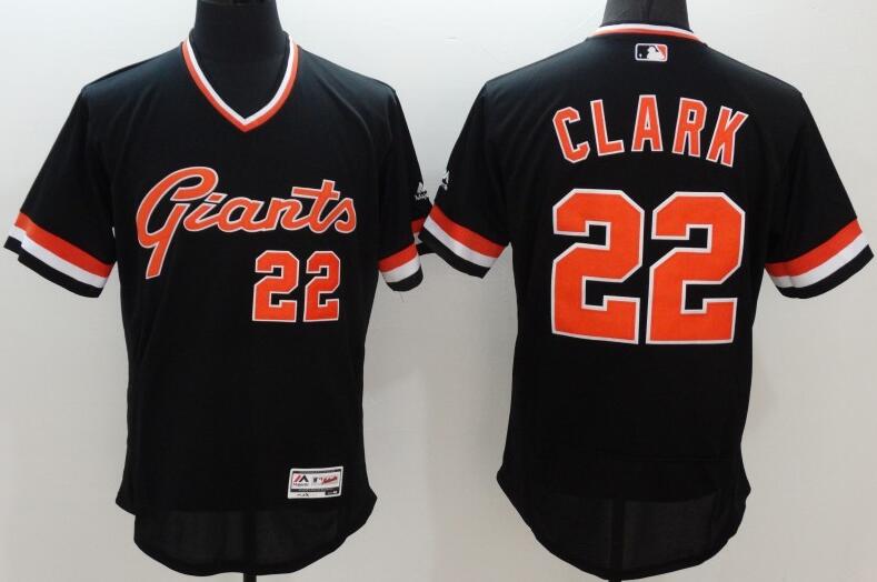 2016 San Francisco Giants 22 Will Clark black elite baseball jersey
