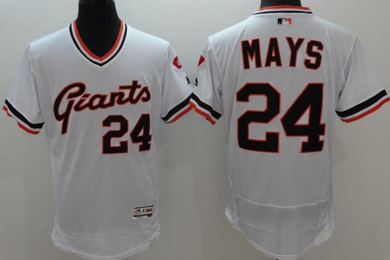 2016 San Francisco Giants 24 Willie Mays white Flexbase Authentic Collection Jerseys