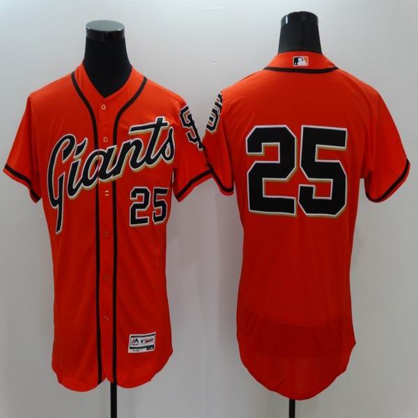 2016 San Francisco Giants 25 Barry Bonds orange Flexbase Authentic Collection Jersey