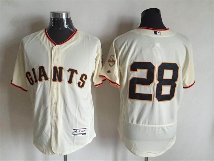 2016 San Francisco Giants 28 Buster Posey beige Flexbase Authentic Collection Jersey
